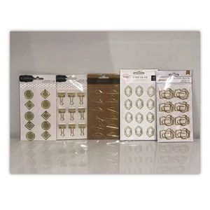 BNIP 5 Pack of Gold Specialty Paper & Binder Clips